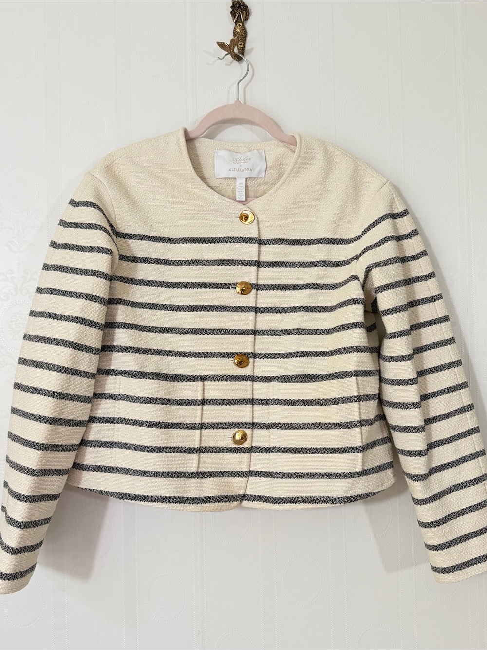 Altuzarra Striped Cotton Jacquard Jacket | Size M